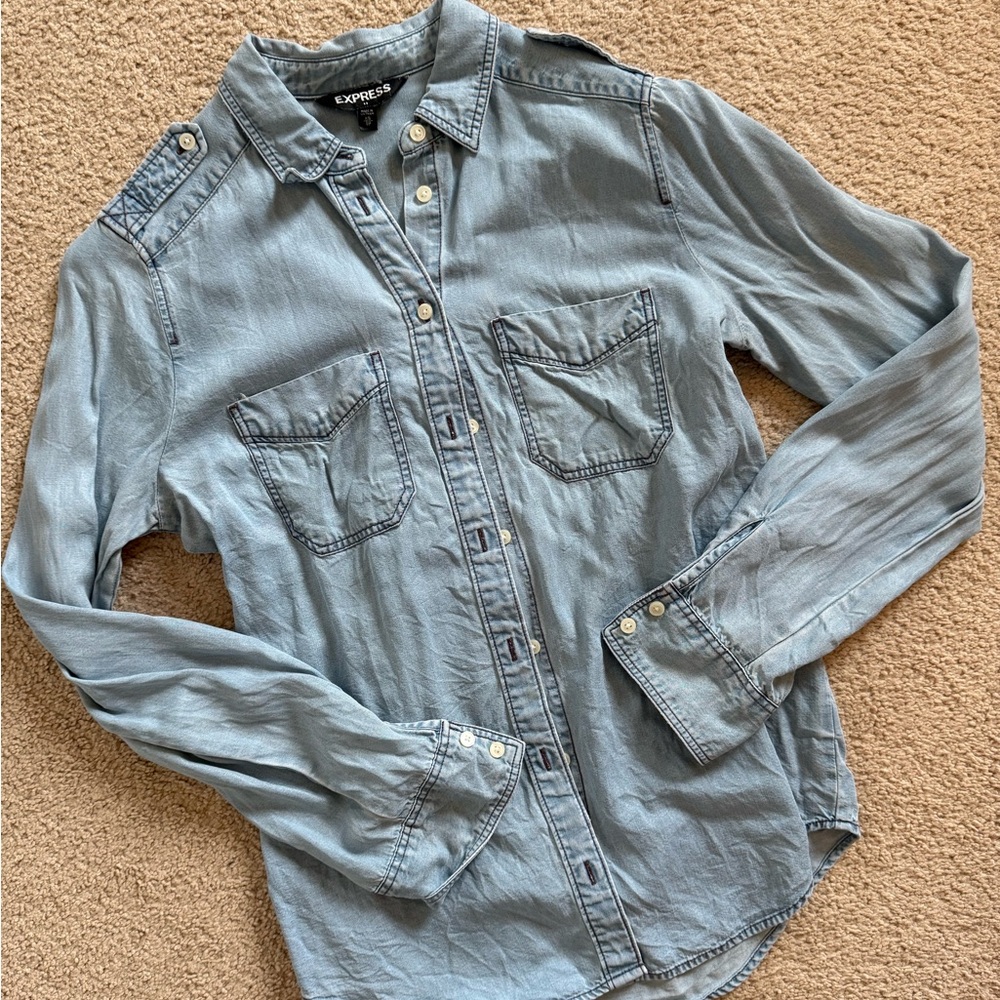 Express Denim Button Down